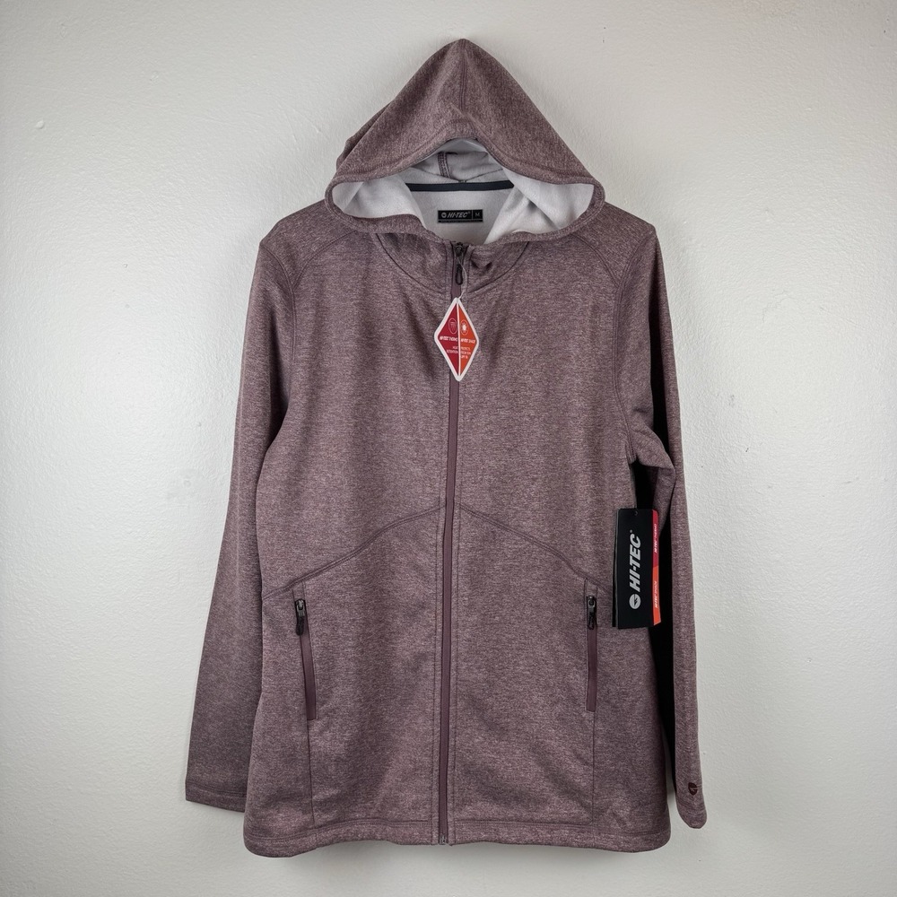NWT HI-TEC Solitude Womens Fleece Full Zip Hoodie Sweater Plum‎ - M